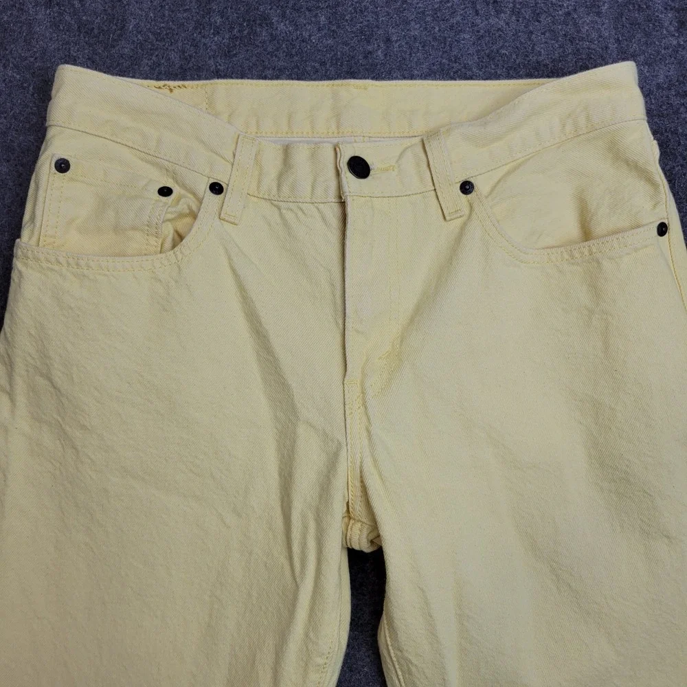Levis Jeans Mens 30x30 Yellow Denim Red Tab Americana Straight Leg Indie Boho